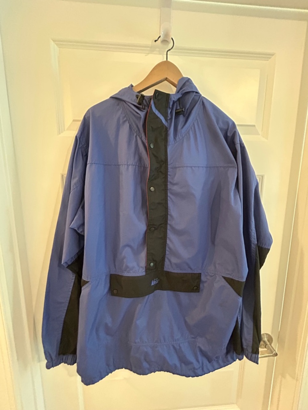 Vintage REI Men’s Anorak Windbreaker Blue Colorblock Size XL